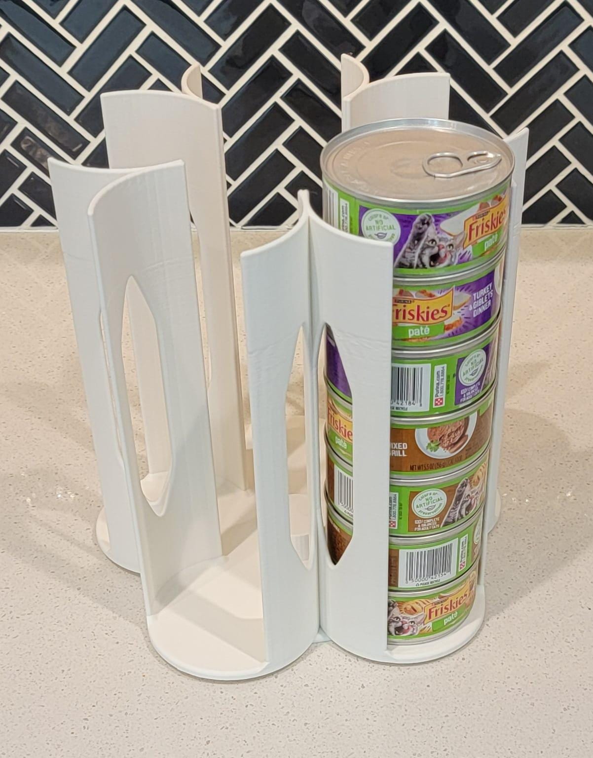 Can Cat Food Lazy Susan Organizer | Rotating Wet Food Storage