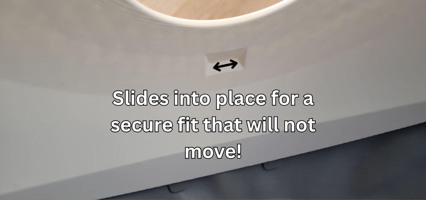 Pee Guard Max Shield Step for Litter-Robot 4 : Anti-Flicking, One-Piece Design - White or Black