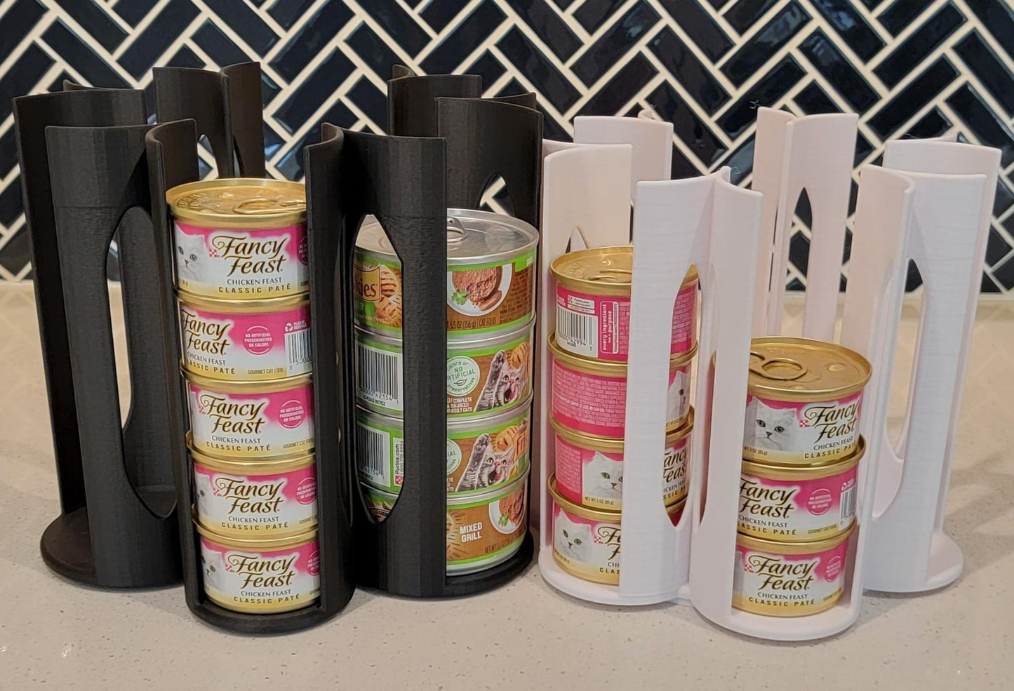 Can Cat Food Lazy Susan Organizer | Rotating Wet Food Storage