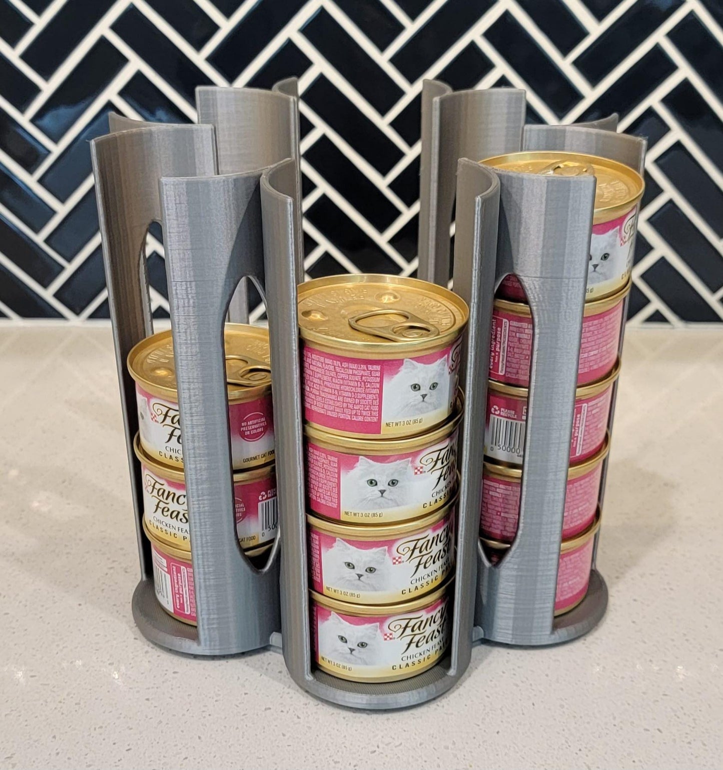 Can Cat Food Lazy Susan Organizer | Rotating Wet Food Storage