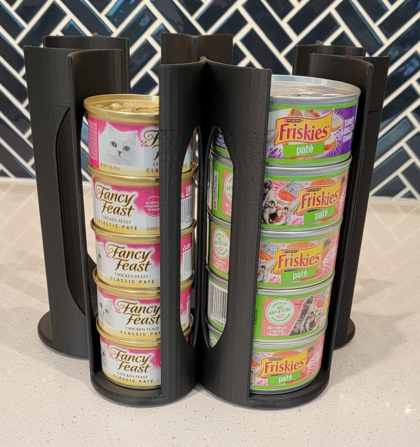 Can Cat Food Lazy Susan Organizer | Rotating Wet Food Storage