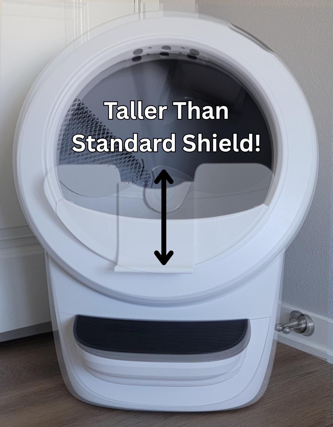 All Max Shield Options for Litter-Robot 4 : Anti-Flicking, One-Piece Design - White or Black