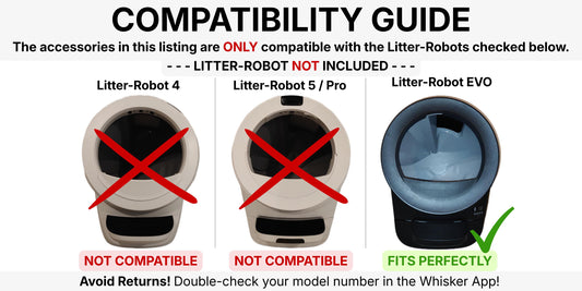 EVO Max Shield for Litter-Robot EVO : Anti-Flicking, One-Piece Design - White or Black