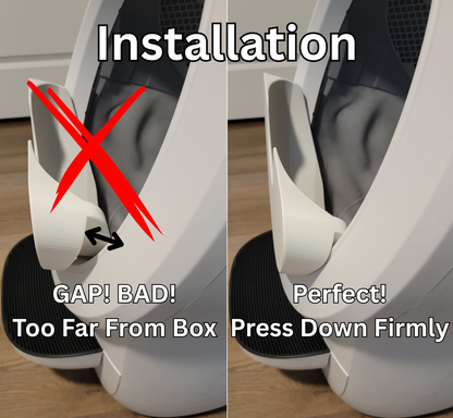 Low Entry Max Shield for Litter-Robot 4: Anti-Flicking, Single Part, White or Black