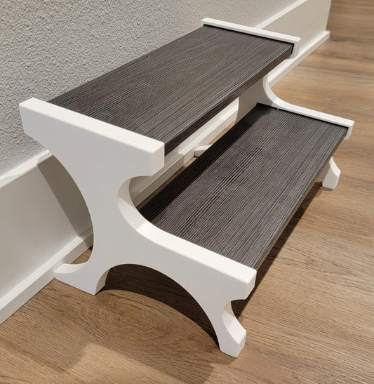 Pet Stairs: Cat Ramp for Litter Box - Multiple Wood & Color Options