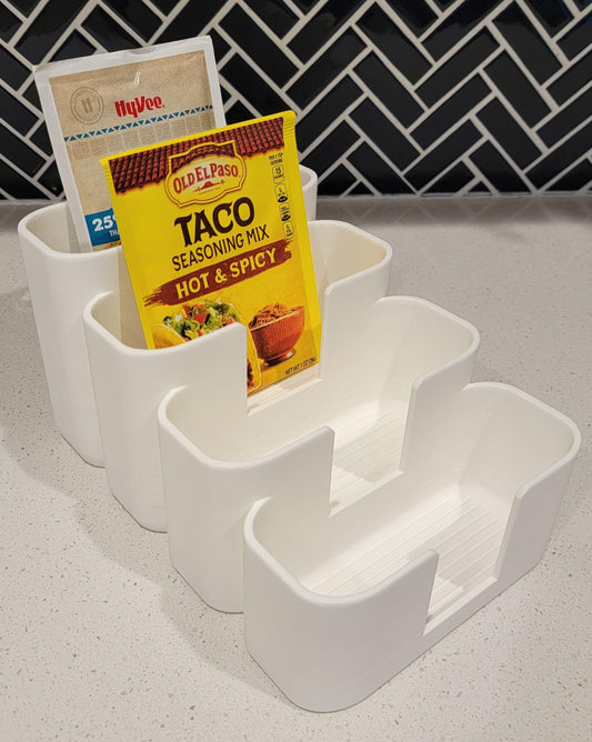 Pantry Organizer - Tiered - for Taco Packets or any other items
