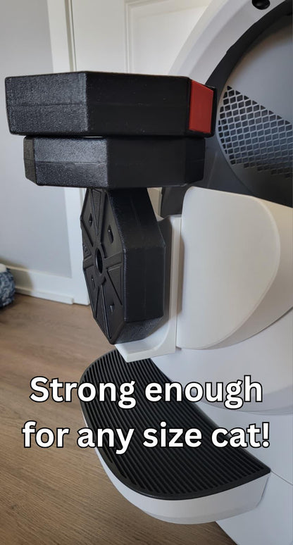 Pee Guard Max Shield Step for Litter-Robot 4 : Anti-Flicking, One-Piece Design - White or Black