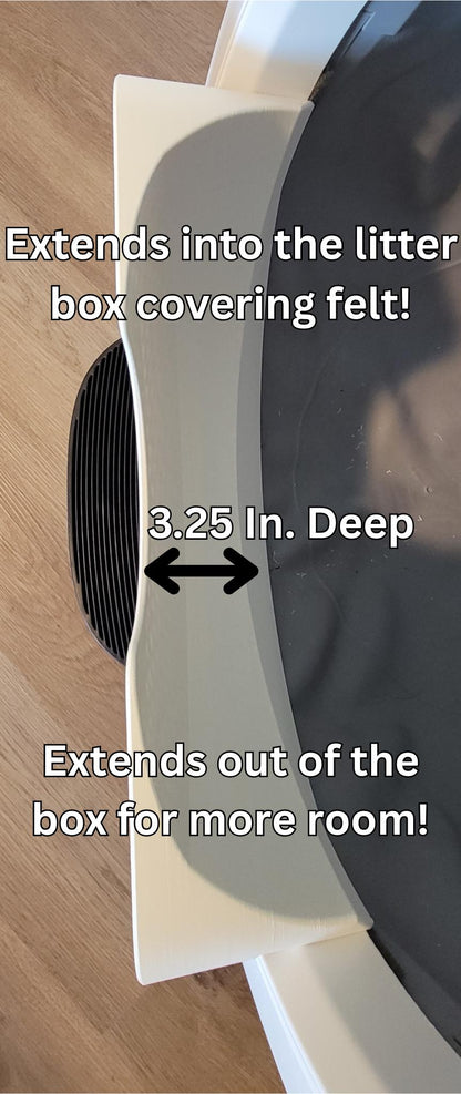 Max Shield for Litter Robot 4 : Anti-Flicking, One-Piece Design - White or Black