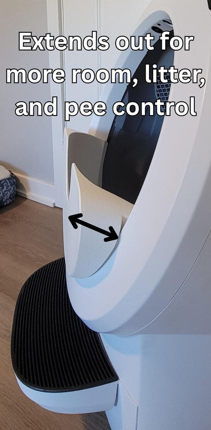 UPDATED! Max Shield for Litter-Robot 4 : Anti-Flicking, One-Piece Design - White or Black