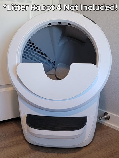 UPDATED! Max Shield for Litter-Robot 4 : Anti-Flicking, One-Piece Design - White or Black