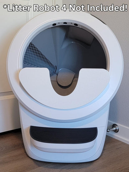 Low Entry Max Shield for Litter-Robot 4: Anti-Flicking, Single Part, White or Black