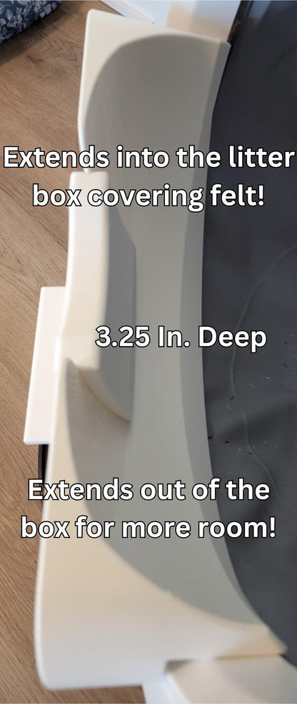 Pee Guard Max Shield Step for Litter-Robot 4 : Anti-Flicking, One-Piece Design - White or Black