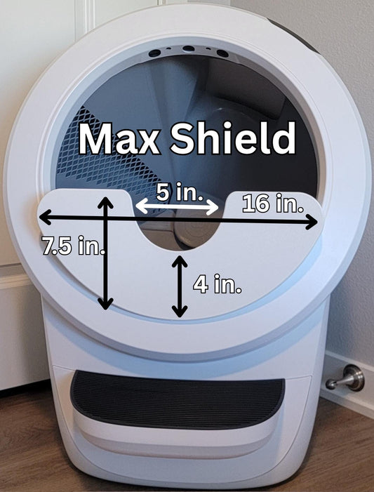 All Max Shield Options for Litter-Robot 4 : Anti-Flicking, One-Piece Design - White or Black