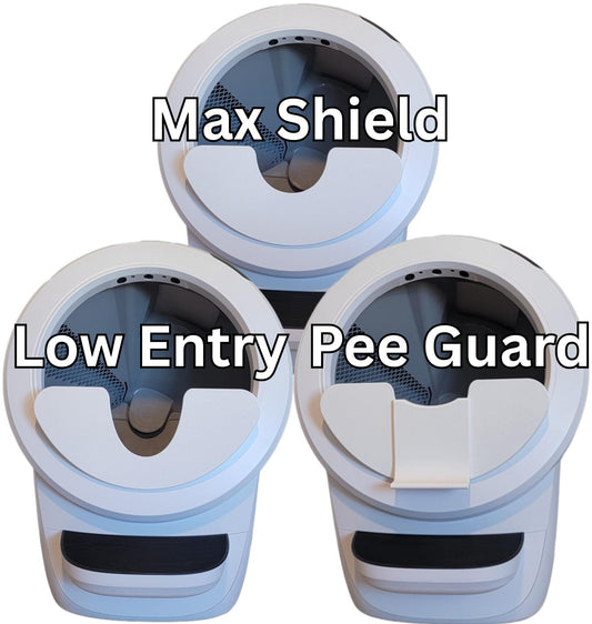 All Max Shield Options for Litter-Robot 4 : Anti-Flicking, One-Piece Design - White or Black
