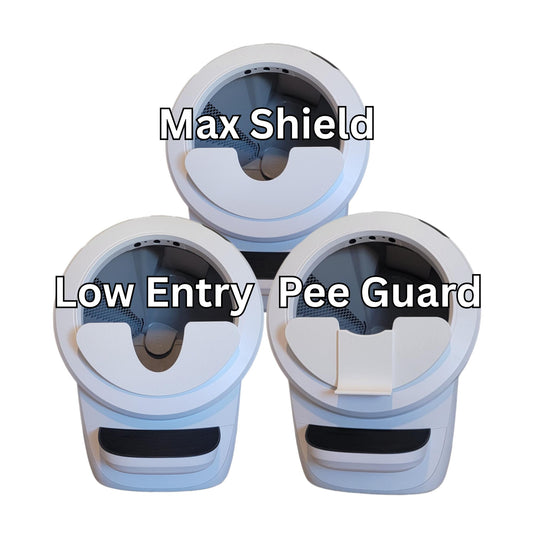 All Max Shield Options for Litter-Robot 4 : Anti-Flicking, One-Piece Design - White or Black