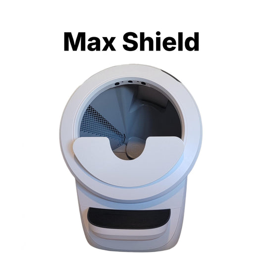 Max Shield for Litter-Robot 4 : Anti-Flicking, One-Piece Design - White or Black