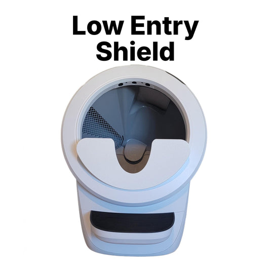 Low Entry Max Shield for Litter-Robot 4: Anti-Flicking, Single Part, White or Black