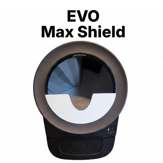 EVO Max Shield for Litter-Robot EVO : Anti-Flicking, One-Piece Design - White or Black