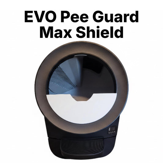 EVO Pee Guard Max Shield for Litter-Robot EVO : Anti-Flicking, One-Piece Design - White or Black