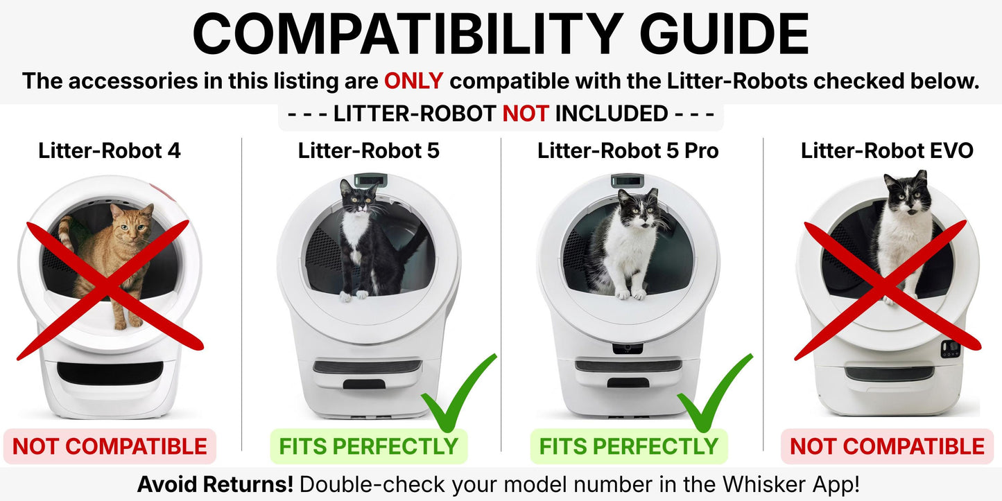 Pee Guard Max Shield 5 for Litter-Robot 5, 5 Pro : Anti-Flicking, One-Piece Design - White or Black