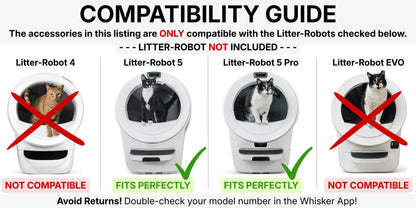 Pee Guard Max Shield 5 for Litter-Robot 5, 5 Pro : Anti-Flicking, One-Piece Design - White or Black
