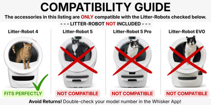 Low Entry Max Shield for Litter-Robot 4: Anti-Flicking, Single Part, White or Black