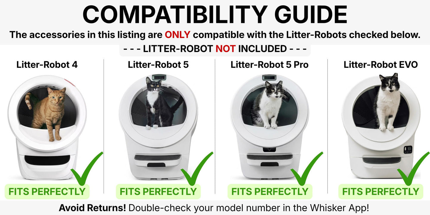 Waste Leveler Insert for Litter-Robot 4, 5, 5 Pro, or EVO Waste Drawer - Extended Capacity to go longer between changing bags!