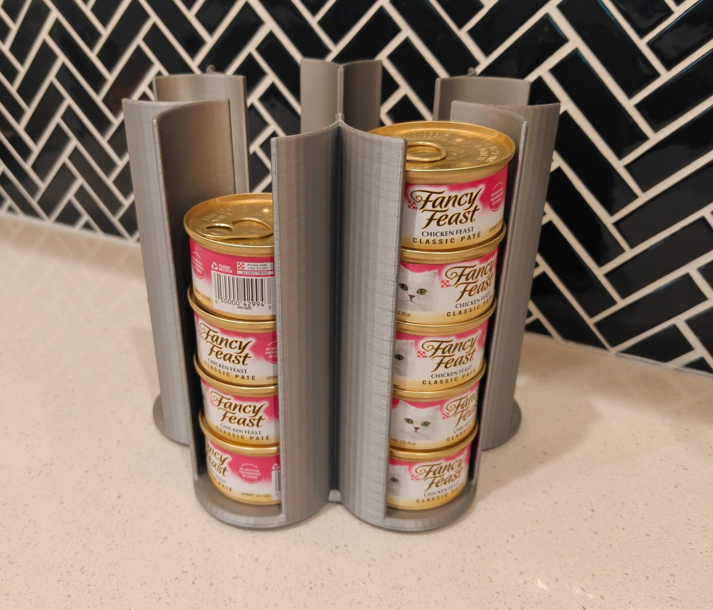Can Cat Food Lazy Susan Organizer | Rotating Wet Food Storage