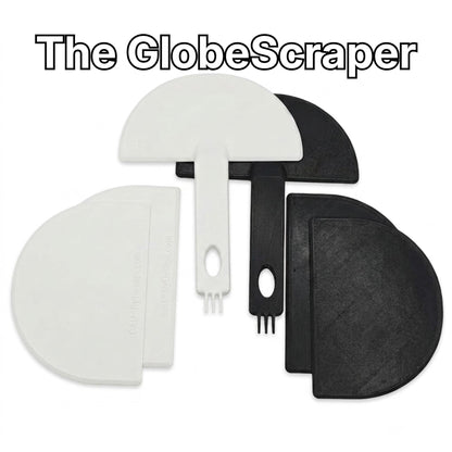 The GlobeScraper with Step Fork Compatible with Litter-Robot | Liner-Safe Stuck-Waste Removal Tool | Deep Cleaning Accessory