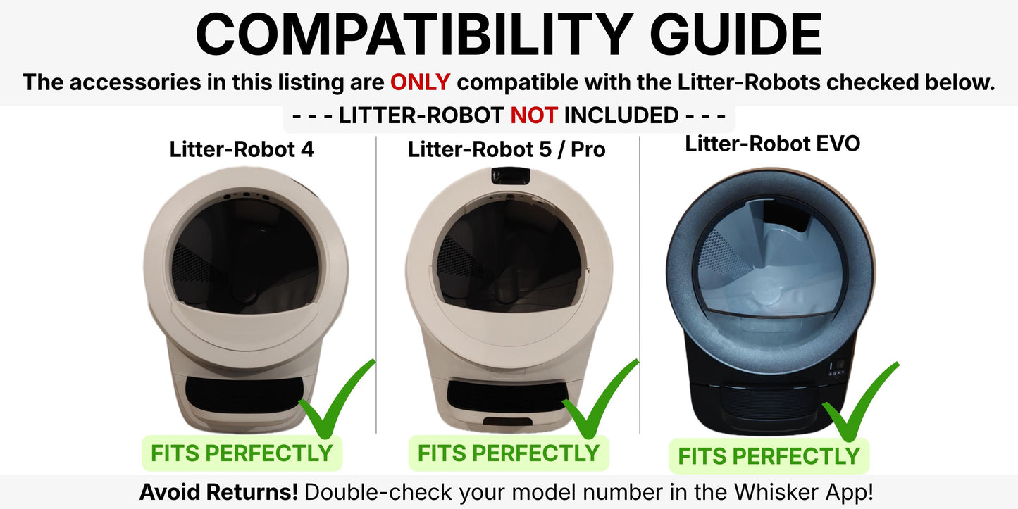 Litter Catching Cat Steps for Litter-Robot 4, 5, 5 Pro, EVO | Anti-Tracking | Easy-Clean Pet Litter Step | Senior Cats & Kittens!