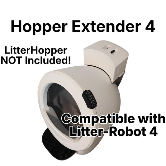 LitterHopper Extender Compatible with Litter-Robot 4 | 20lb High-Capacity Upgrade | Secure Fit Extension