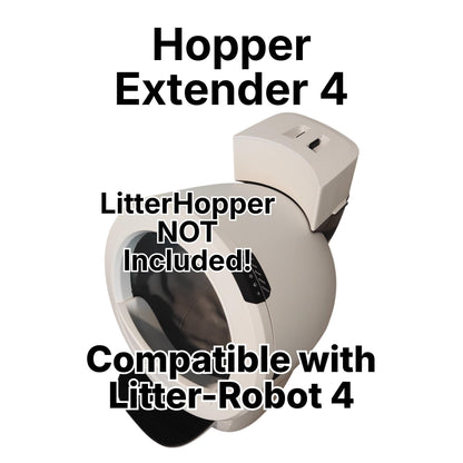 LitterHopper Extender Compatible with Litter-Robot 4 | 20lb High-Capacity Upgrade | Secure Fit Extension
