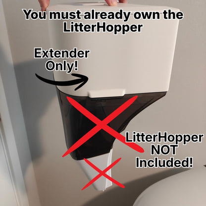 LitterHopper Extender Compatible with Litter-Robot 4 | 20lb High-Capacity Upgrade | Secure Fit Extension