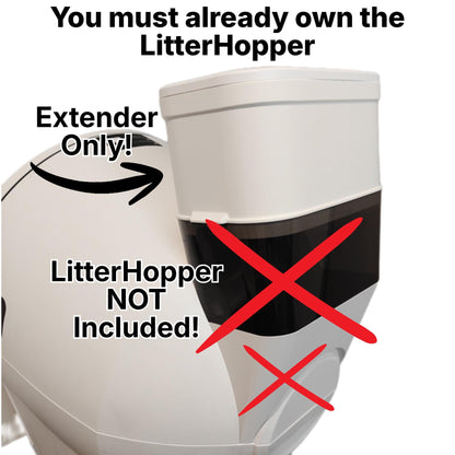 Hopper Extender 5 Compatible with Litter-Robot 5 | 20lb + High-Capacity Upgrade | Secure Fit Extension